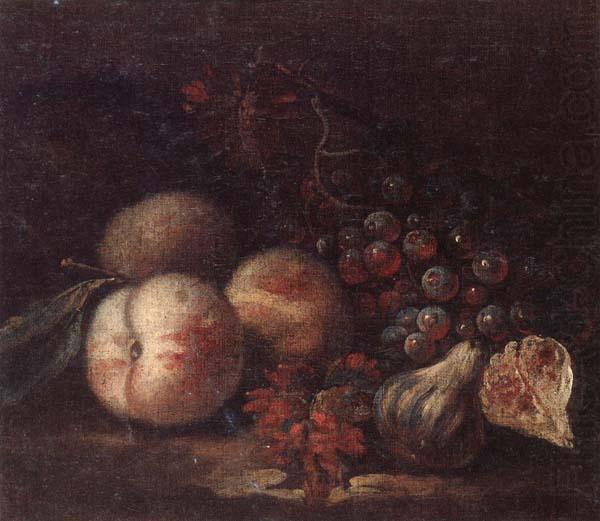 Still life of peaches,figs and grapes, unknow artist